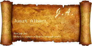 Juszt Albert névjegykártya